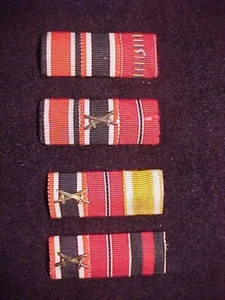 LOT OF FOUR WWII ERA GERMAN RIBBON BARS ~ ESTATE ITEMS - Picture 1 of 13