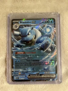 Pokémon TCG Blastoise ex Scarlet & Violet - 151 009/165 Holo Double Rare - Picture 1 of 2