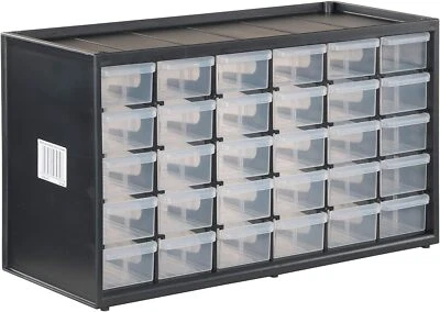 BRANDED 30 PC Small Part Compartment Storage Drawer Stackable hardware Organizer Shelves