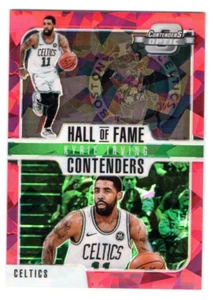 2018-19 Panini Contenders Optic Kyrie Irving Hall Of Fame Red Cracked Ice Prizm - Foto 1 di 2