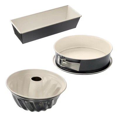 Dr. Oetker Backformen-Set 3-tlg.: Spring-, Gugelhupf- & Kastenform, Antihaft - Bild 1 von 2