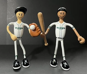 2 Vintage 2003 MLB Tampa Bay Devil Rays W/ Bat & Glove Bendable Baseball Players - Picture 1 of 3