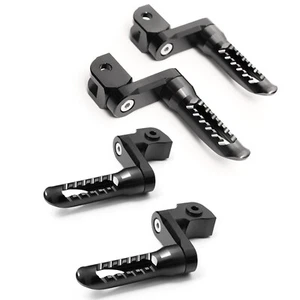 Black BOB Rear Rider Foot Pegs 40mm Extender For THRUXTON R / RS 16 17 18 19 20 - Foto 1 di 5