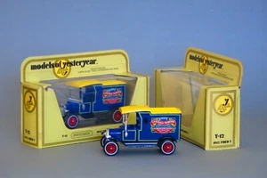 2 Matchbox Models of Yesteryear Y-12 1912 Model T Ford Custard Powder blue 1:35 - Picture 1 of 3