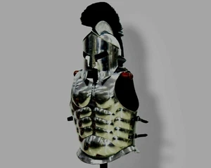 Medieval 300 Spartan King Roman Helmet With Muscle Jacket R/P Roman Armour Costm - Picture 1 of 4