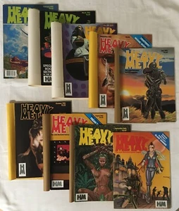Heavy Metal Magazine (1982) Lot Of 9 - Illustrated Fantasy / Sci-Fi - Picture 1 of 8