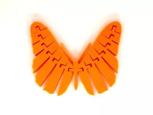 3d Printed Articulated Jointed Flexi 6" Orange Plastic Butterfly Fidget Toy NEW - Picture 1 of 2