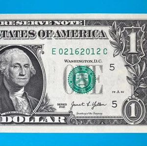 February 16, 2012 (E 02162012 C) BIRTHDAY Note $1 One Dollar Bill *UNC* - Picture 1 of 4