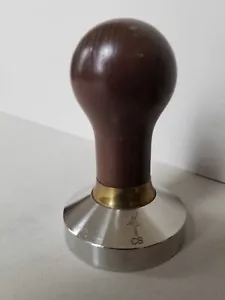 High-end Vintage Espresso/Coffee Tamper Hallmarked. SS/Brass/Wood. Machined - Picture 1 of 3
