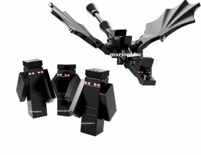 LEGO Minecraft Micromob 3 Enderman y 1 Ender Dragon Minifiguras de 21107 Nuevo Foto 1 de 4