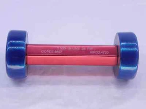 2 1/2 18 UNS 2B PREPLATE THREAD PLUG GAGE 2.5 GO NO GO P.D.'S = 2.4657 & 2.4720 - Picture 1 of 1