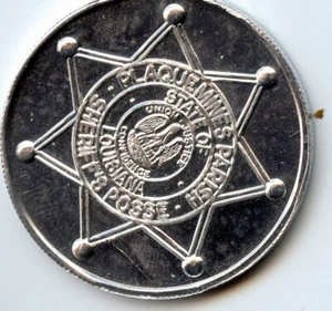 Mardi Gras Doubloon: Sheriffs Posse Plaquemines Aluminum - Picture 1 of 2