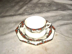 A Rare 1925 Crown Ducal Charlotte Rhead Designed Orange Tree Art Deco Trio Set - Picture 1 of 8