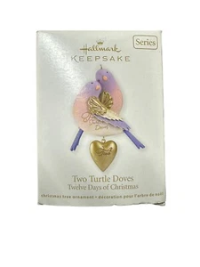 HALLMARK Keepsake 2012 TWO TURTLE DOVES 12 Twelve Days of Christmas Ornament NEW - Picture 1 of 2
