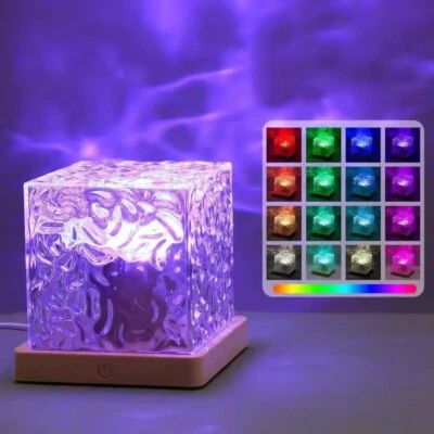 LED Nordlicht Lampe 16 RGB Farbwechsel Wasserwellen Lampe Projektor Nachtlicht. - Bild 1 von 4