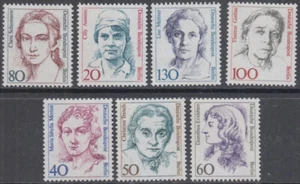ALEMANIA Sc # 9N518/24 INCPL MNH CONJUNTO DE 7 - MUJERES ALEMANAS FAMOSAS - Imagen 1 de 1