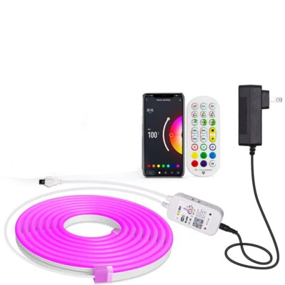 WiFi Tuya APP RGBIC LED Neon Strip light rope tube lamp ws2811 Addressable 12V - Image 1 of 4