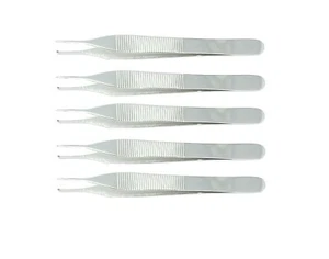 5 pz Micro Adson Pinza per Tessuti Strumenti Chirurgici in Plastica SS 4,75"1X2 Denti - Foto 1 di 2