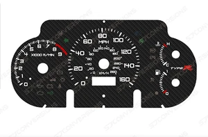 Honda Civic Type R EP3 Carbon Dial Cards Gauges - Bild 1 von 1