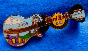 SACRAMENTO STATE FAIR ROLLER COASTER RIDE GUITAR 2005 Hard Rock Cafe PIN LE - Picture 1 of 1