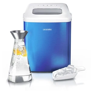 Arendo Eiswürfelmaschine 120W 2,0L Wassertank Bullet Edelstahl Blau - Bild 1 von 7