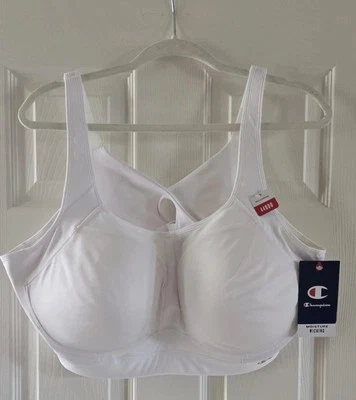 Sutiã esportivo Champion suporte máximo absorção de umidade com aro-branco-44DDD-NOVO COM ETIQUETAS - Imagem 1 de 4