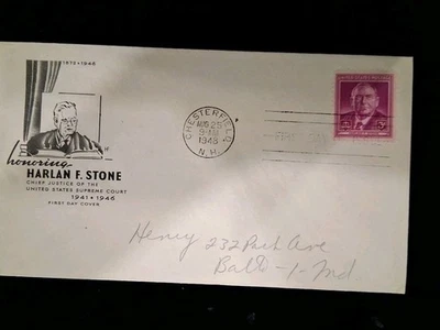 1948 First Day Cover Honoring Harlan J Stone,Chief Justice OfTheSupreme Court... - Image 1 of 4
