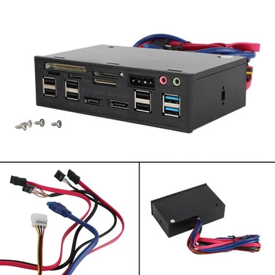 5.25" USB 3.0 SATA eSATA PC Front Panel Media Armaturenbrett Card Reader - Bild 1 von 4