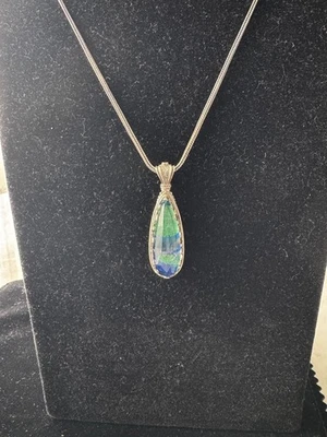 Gerochristo Anhänger Silber 925er Azurit Malachit Saphir  - Bild 1 von 4