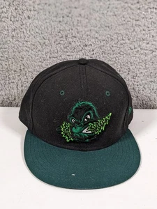 Gorra de béisbol Eugene Emeralds negra verde New Era 59Fifty ajustada 7 5/8 MiLB - Imagen 1 de 4