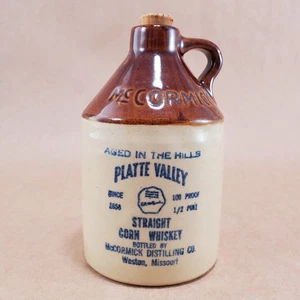 Vintage 1953 McCormick Platte Valley Straight Corn Whiskey Krug 1/2 Pint - Bild 1 von 6