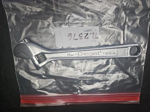 CRESENT TOOLS 10" MAX CAP. 1 1/8" ADJUSTABLE WRENCH USA (T2376) - Picture 1 of 4