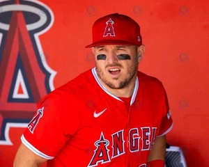 8x10 Photo MIKE TROUT Los Angeles Anaheim Angels MVP - Picture 1 of 1