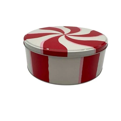 Target Peppermint Stripe Round Cookie/Candy Tin 3-Pack Holiday NIB - Image 1 of 4