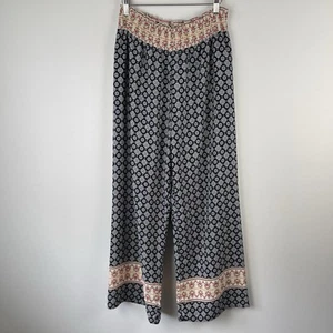 Lee Cooper Size M Womens Wide Leg Dress Pants Elastic Waist Boho Hippie Summer - Picture 1 of 10