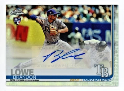Brandon Lowe 2019 Topps Chrome Update Autograph Refractor  - Image 1 of 2