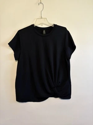 Camisa de entrenamiento Sketchers talla grande ropa de salón nudo lateral negro Foto 1 de 4