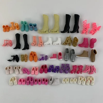 Barbie Ken Stacie Kelly Shoe Lot 39 Pairs Boots Heels Sneakers & 35 Mismatched - Image 1 of 4