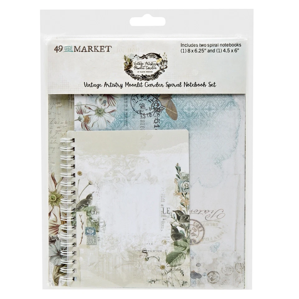 49 & Market Spiral Notebook Set- Vintage Artistry Moonlit Garden VMG25736