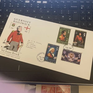 GUERNSEY Stamps First Day Cover FDC 1969 SIR ISAAC BROCK 1769 AS SCAN 1 - Picture 1 of 2