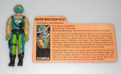 Figura Cobra Copperhead V1 1984 de colección G.I. Lote GI Joe 3.75 ARAH *100% Completo Foto 1 de 4