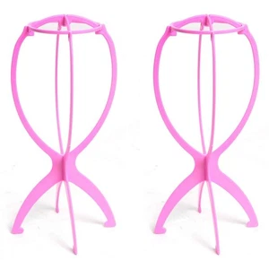 2x Plastic Wig Stand Hat Display Mannequin Head Stand for Styling Drying Display - Bild 1 von 7