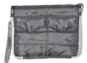 Quilted 10" Tablet Case/Carry Bag with Wrist Strap in Black/Gray - Picture 1 of 3
