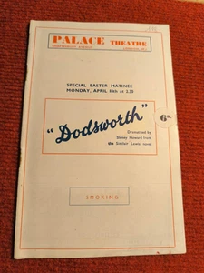 PROGRAMME - PALACE THEATRE - DODSWORTH - 1930 - Imagen 1 de 11