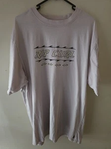 RIP CURL Mens Spell-out Logo Tee Off White Size XL - Picture 1 of 3