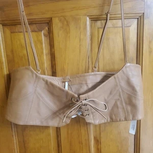 Free People Adobe Desert cintura corsetto in pelle taglia M (nuova) - Foto 1 di 8