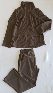 Zenergy by Chico's set 2 pezzi pantaloni e giacca full zip taglia 2 marrone elasticizzato ** - Foto 1 di 13