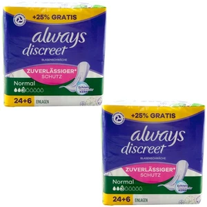 Always Discreet NORMAL 2X 30 Pièces Protection Contre L'Incontinence Fiable - Picture 1 of 1