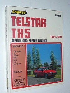 GREGORY's WORKSHOP MANUAL FORD TELSTAR TX5 1983-1987 HC - Imagen 1 de 1