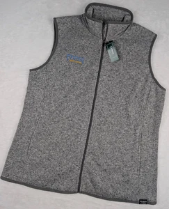 LL Bean Sweater Fleece Vest Womens Large Reg Heather Gray w/Logo NWT - Picture 1 of 12